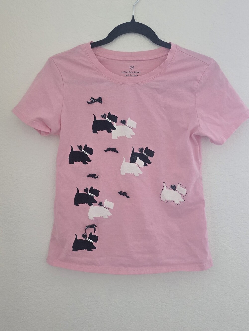 Vintage VS Pink Scottish Terriers Tee
